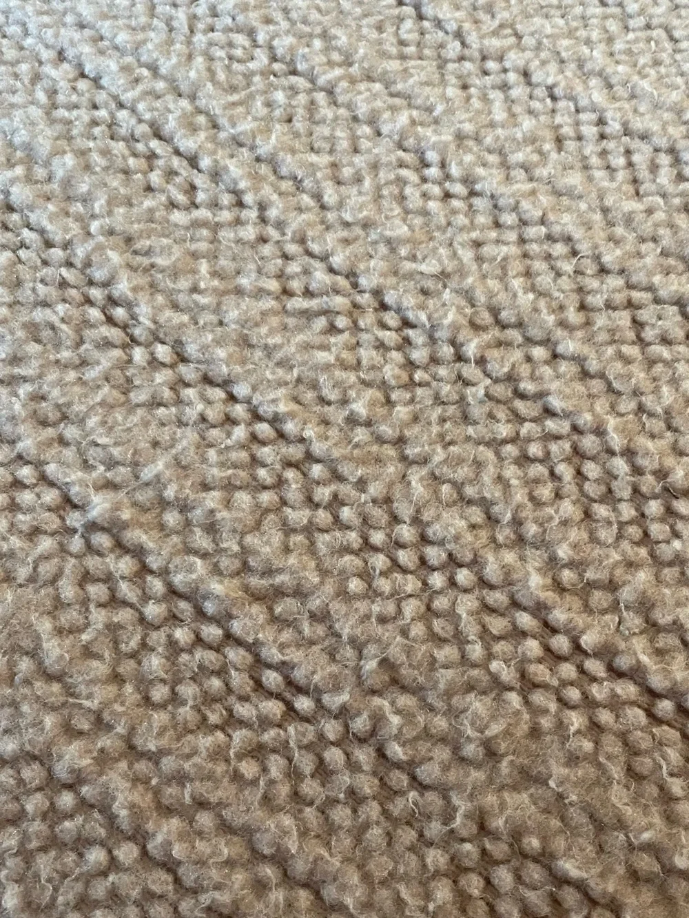 Thermal weave blanket with satin ruffle binding, full/queen size, vintage